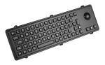 IP65 Metallic industrial metal usb keyboard with mechanical trackball and