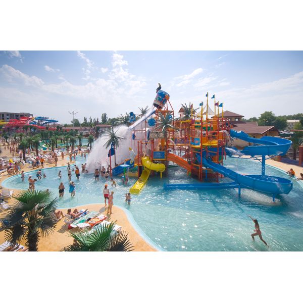 High Speed Water Slide Thrilling Aquatic Playground Equipment