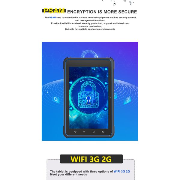 8 Inch industrial rugged android tablet Support QR Code Scanner