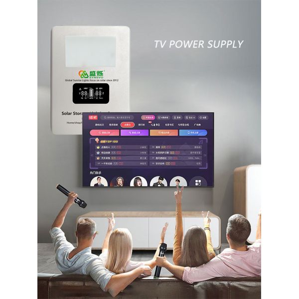 40W/60W MPPT Solar Hybrid Inverter With 3.2~3.6A For 6W*3pcs LED Bulb Panel Kit With Battery