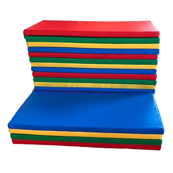 Non Slip Kids Indoor Playground Equipment , Colorful Cheer Gymnastics Mat For Exercise