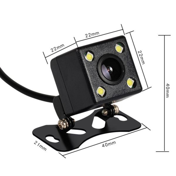 4 LED Light HD Vehicle Backup Camera Wire Type Temperature -30℃ To 60℃