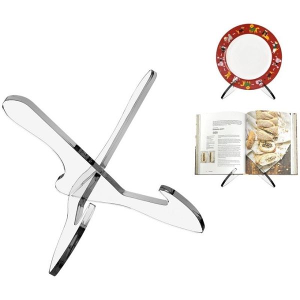 Transparent Acrylic Display Stand for Bowls, Plates, Books, Envelopes Photo Albums CDs and Tablets