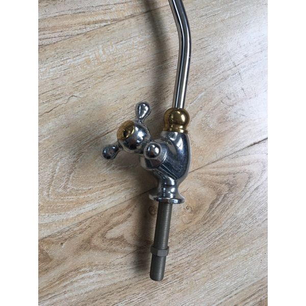 Three - Way Single Handle Gooseneck Kitchen Faucet / Long Neck Kitchen Faucet