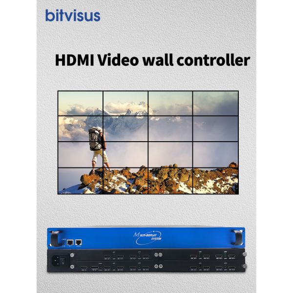 TV 4K Video Processor 4X1 3X3 1X16 4X4 Multi Screen Video Wall Controller