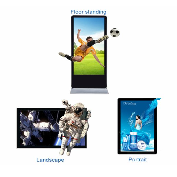 Naked Eye 3D Free Standing Digital Signage 4K HD 43" Wall Hanging Type