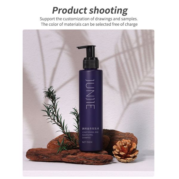 Cosmetic Eye Cream Pump Bottle Cylindrical Pet Bottles 150ml With Screen Printing Surface Handling