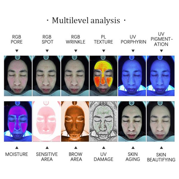 ISO9001 Professional Skin Analysis Machine , Wifi Transfer 3D Skin Analysis Device