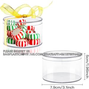 China Clear Acrylic Plastic Boxes, 3.11x3.11x2 Small Plastic Box With Lid Transparent Clear Containers Display Boxes wholesale