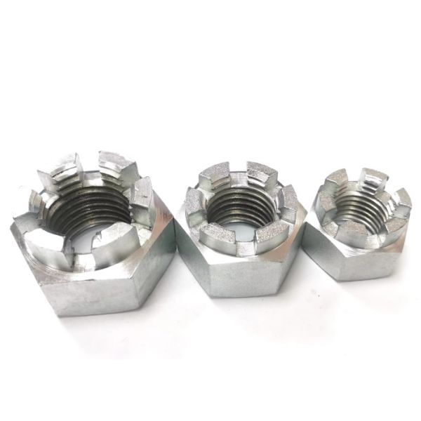 M1.6 M2 M4 M5 18-8 Stainless Steel Slotted and Castle Nut SS304 Plain Polished Round