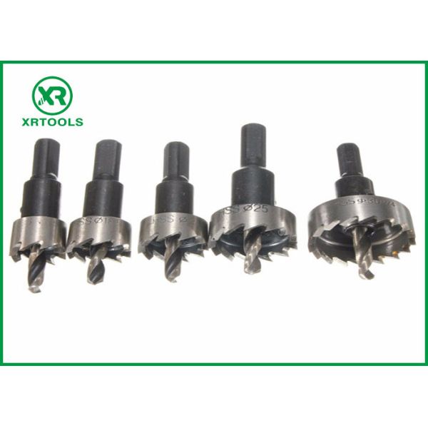 White Finished HSS Hole Saw , Fluted Teeth Metal Hole Saw Metal Drilling