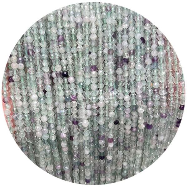 Gems Bead Natural Crystal Faceted Round Shape Small Amazonite Apatite Loose Bead Strands for Bracelets