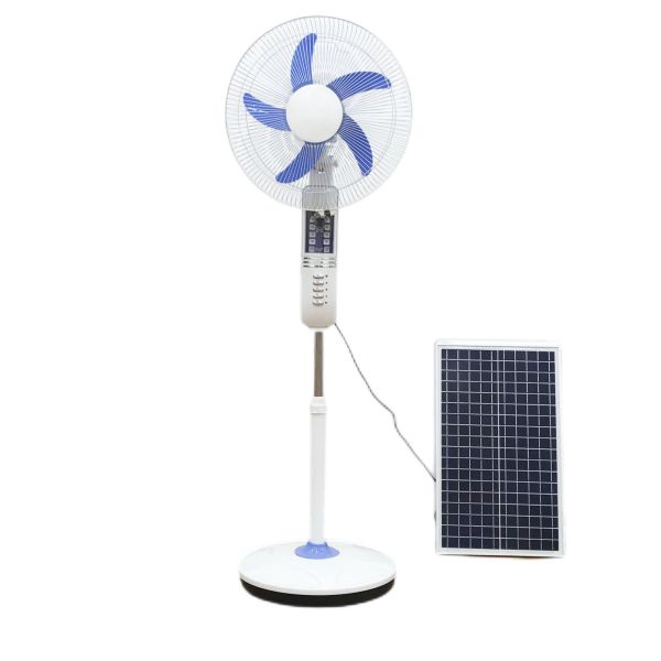16 / 18 Inch 12V DC Powered Fans Rechargeable Solar Powered With Batteries And Led Light