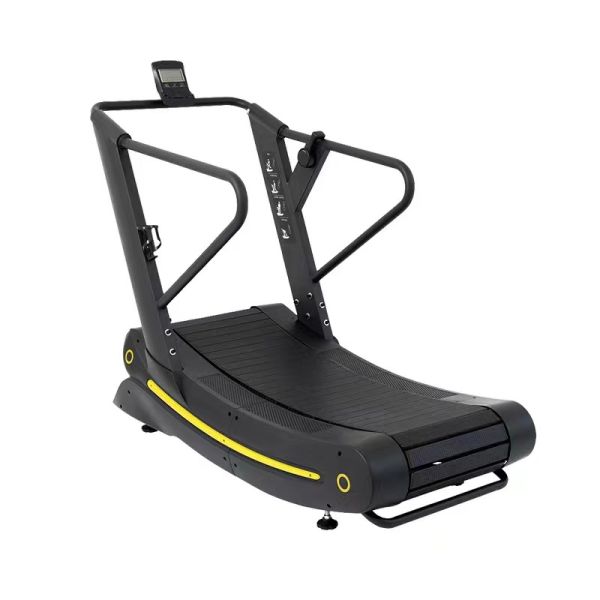 Low Noise Self Generating Non Motorised Running Machine Curved Manual Treadmill