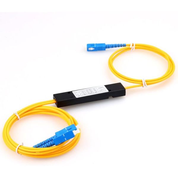 1*2 Fiber Optic Coupler double wavelength 1310 1550nm 1*2 Fbt Fiber Optic Splitter Fiber Optic Fbt Splitter Abs BOX