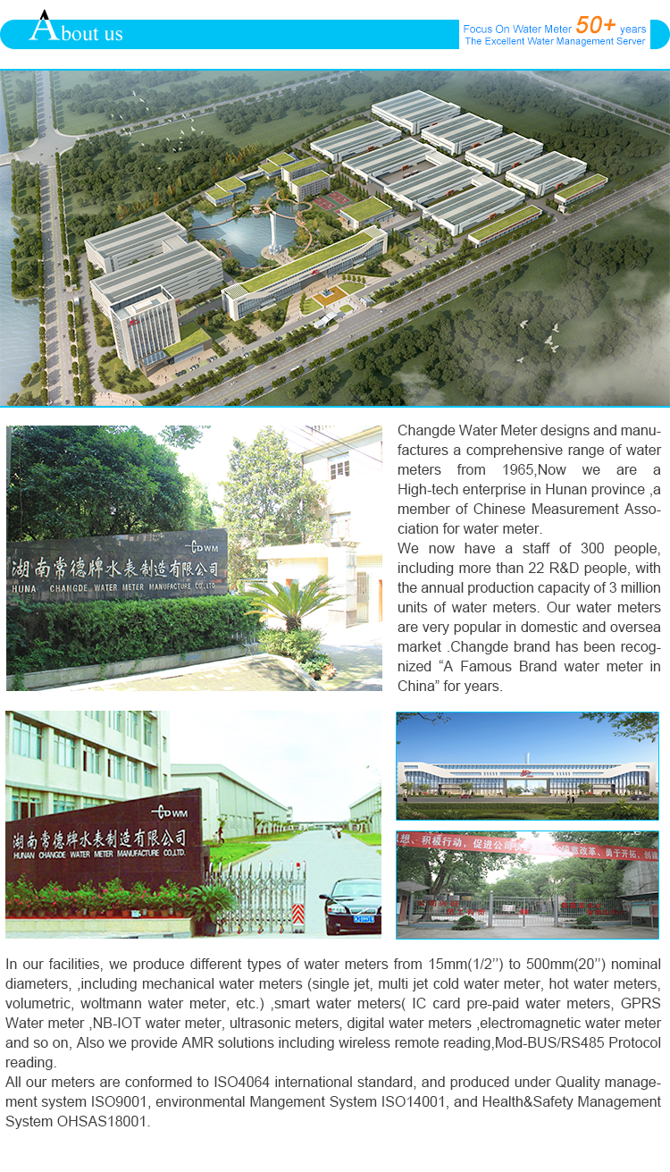 DN 15 -50 Multi-jet Dry Dial Class B/Class C Meter for Cold and Hot Water