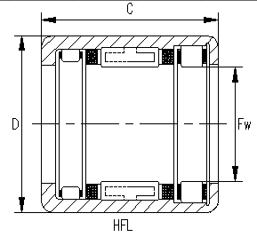 Unseparated One Way Bearing Single Direction Bearing HF HFL Series HF0306KF Drawn Cup Needle Roller Clutch