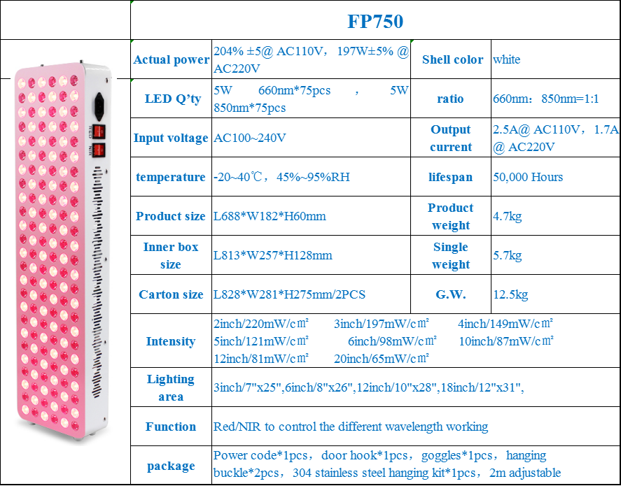 Red Light infrared light therapy machine 1500W PDT LED Anti Aging Iron