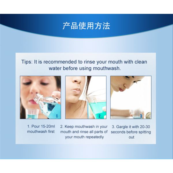 Clean Teeth Stains Mint Flavor Natural Whitening Activated Charcoal MouthWash 250ml