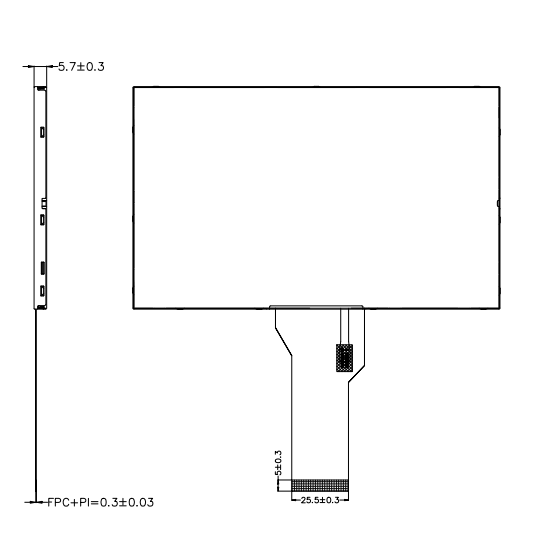 7 Inch IPS TFT LCD 800*480 Pixel 262K Full Color Display RGB 24 Bit Interface