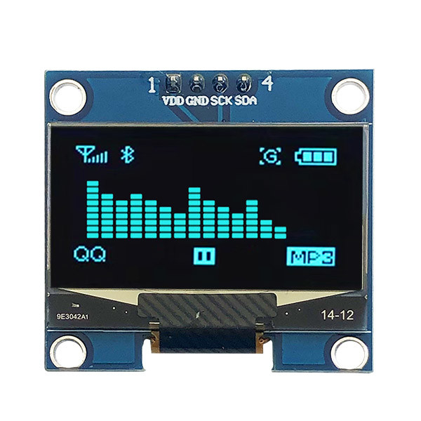 Passive Matrix 1.3 Inch I2C OLED Display 128x64 COG PCB 4 Pins