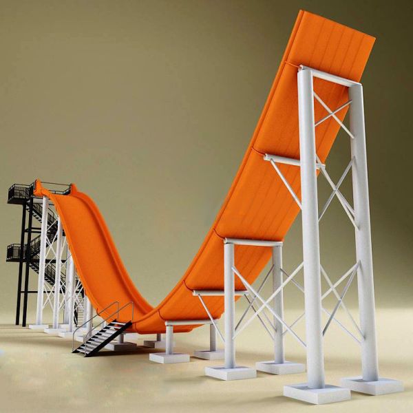 OEM Outdoor Water Game Park Fiberglass Tube Water Slide for Kids