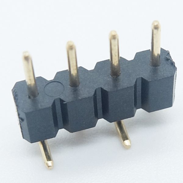 4p 2.54mm machined male pin header h=3.00mm round pin vertical surface mount board to board connector for led strip