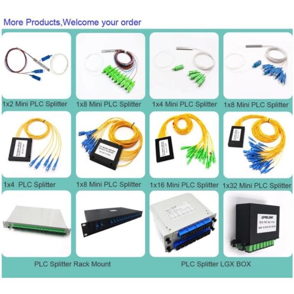900um Steel Tube Type 1X64 Plc Optical Cable Splitter