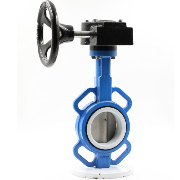 Jis Din Ansi Standard Center Line Dn100 Handle Manual Type Ductile Iron Two Way Soft Seal butterfly valve