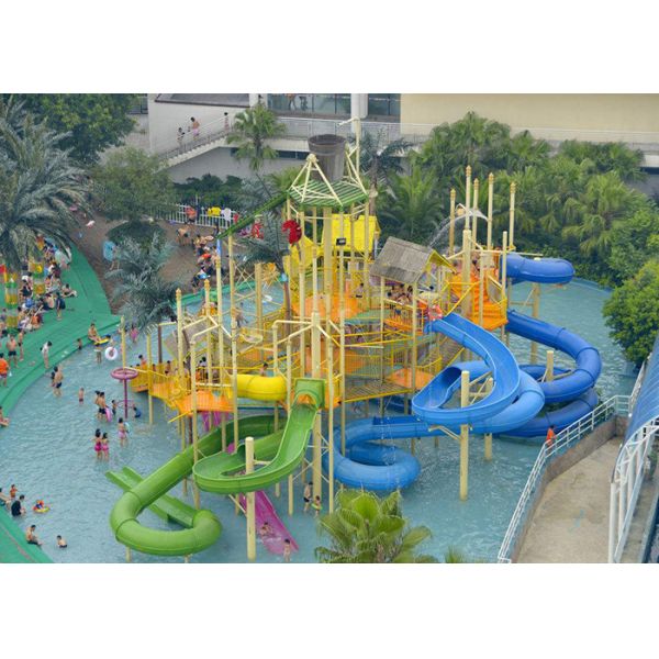 Huge Space Bowl Water Slide Playground / Commercial Water Slide Equipment