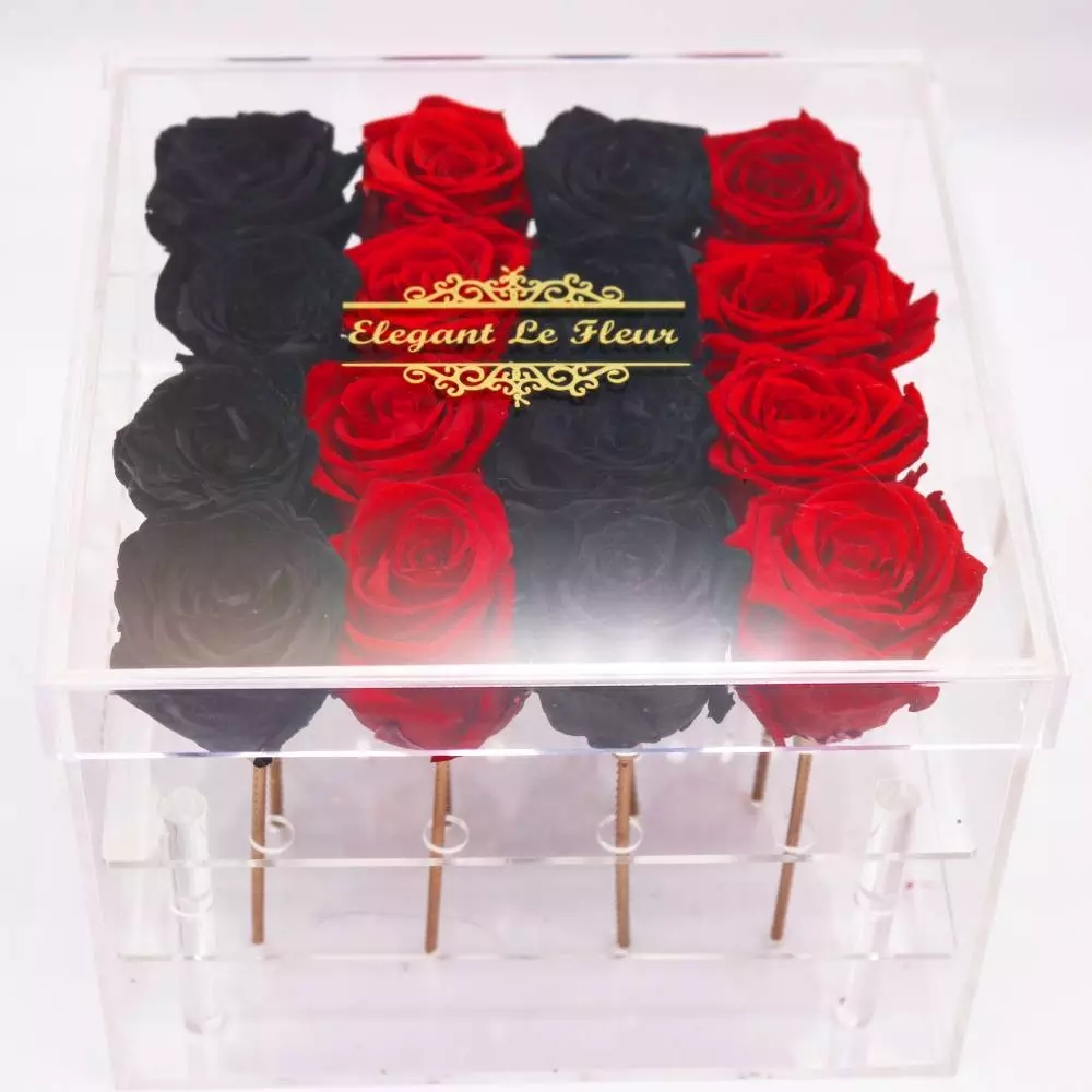 Wholesale Soft Touch Preserved Rose 5-6 cm Silver Color Eternal Rose girlfriend gift
