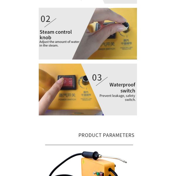 2600w Multipurpose Household Steamer Cleaning Machine Car Kitchen Electric Handheld High Pressure Steam Cleaners