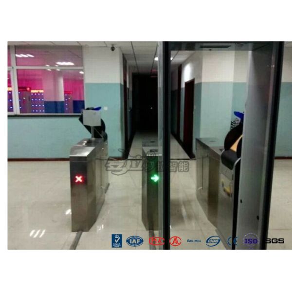 Fingerprint Retractable Flap Wing Barrier Pedestrian Control Flap Barrier Speed Gate