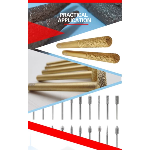 Granite Marble Engraving Stone Diamond Router Bit Grit 30 -60 Vacuum Brazed Bits