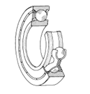 6210-2RS High Precision Deep Groove Ball Bearing Single Row With Low vibration