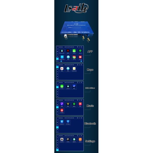 Lsailt CarPlay Android Multimedia Video Interface for Lexus RX RX450H RX300H RX350 Included Android Auto, YouTube