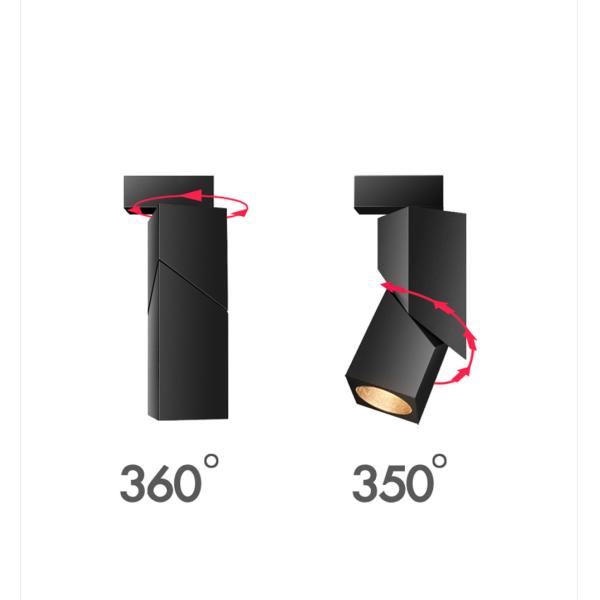 2 Phase Cob Led Track Light , Adjustable Angle Led Track Spotlights