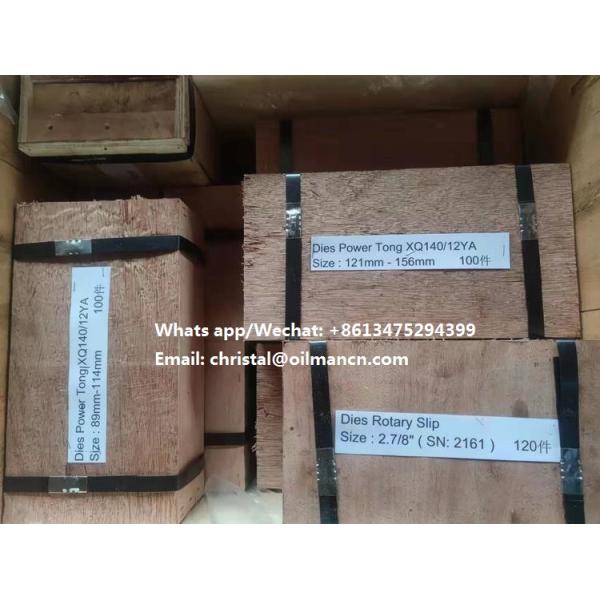 API Hydraulic Power Tong Dies Slip Inserts And Jaws Used For Oilfield