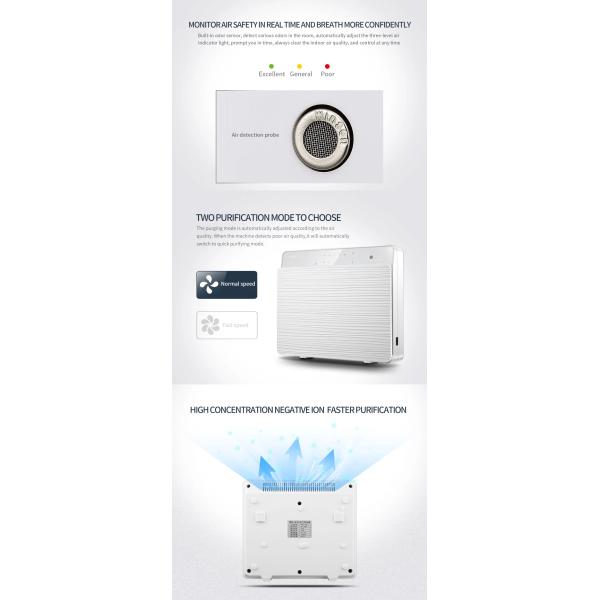 OEM Wall Mounted Air Purifier 400m3/h Silver Ion Plasma Sterilization