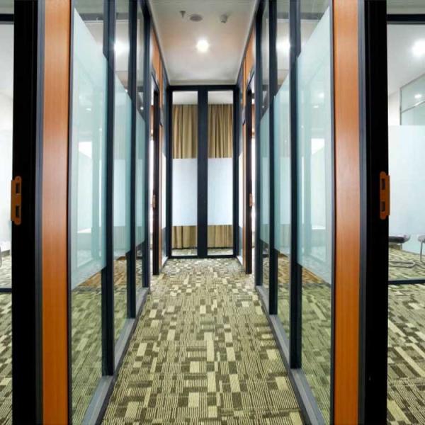 Full Height Office Partition Walls Interior Thickness 12mm Glass Room Dividers
