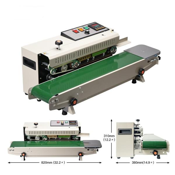 High-Speed Continuous Band Sealer FR900C - Plastic Bag Sealing Machine with Counter, Food Packaging Heat Sealer