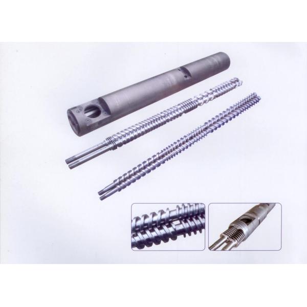 Contra Rotating Bimetallic Screw Barrel , Twin Screw & Barrel For Plastic Machine