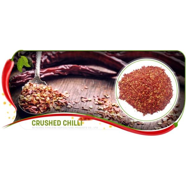 High SHU Dried Red Chilli Flakes Pungent Red Pepper Flakes For Pizza