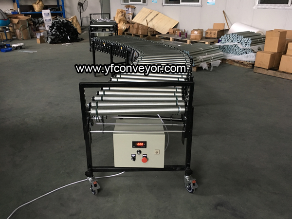 Good Load Capacity Motorized Flexible Telescopic Roller Conveyor