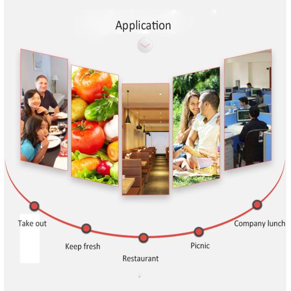 Three compartments starch warp up tray white color eco friendly fast food container with lid