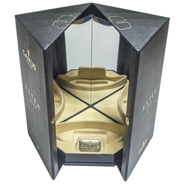 Luxury Hinged Wine Packaging Box Printed Rigid Paper Box With Flocking Blister
