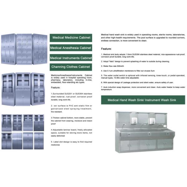 Dust Free Surgical Instrument Cabinet 200mm Wall Mounted Lockable Medicine Cabinet