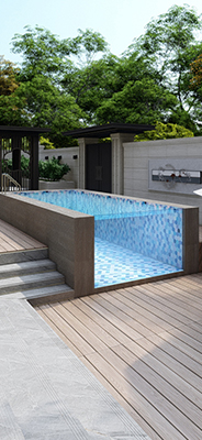 High Light Transmission Outdoor Prefabricated Fiberglass Container Swimming Pool