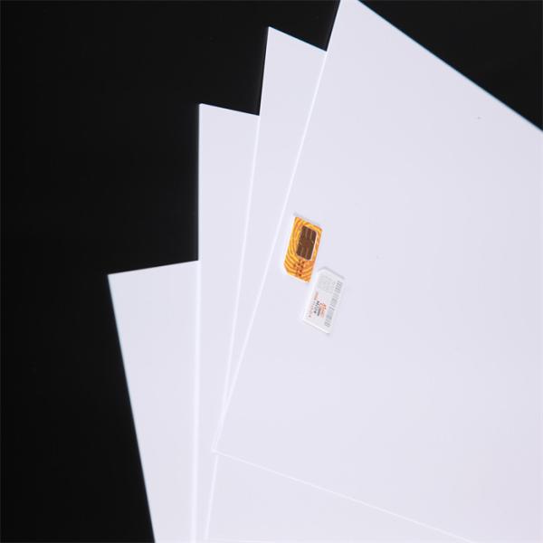 0.1-0.8mm Thick White ABS PVC Core Sheet For SIM Cards / Phone Cards Lamination
