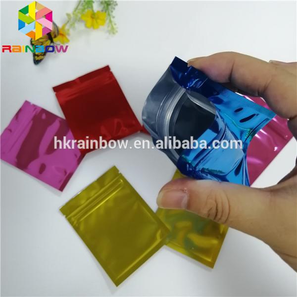 Three Side Seal Foil Pouch Packaging Metalized Resealable Zipper For Tea / Milk Powder